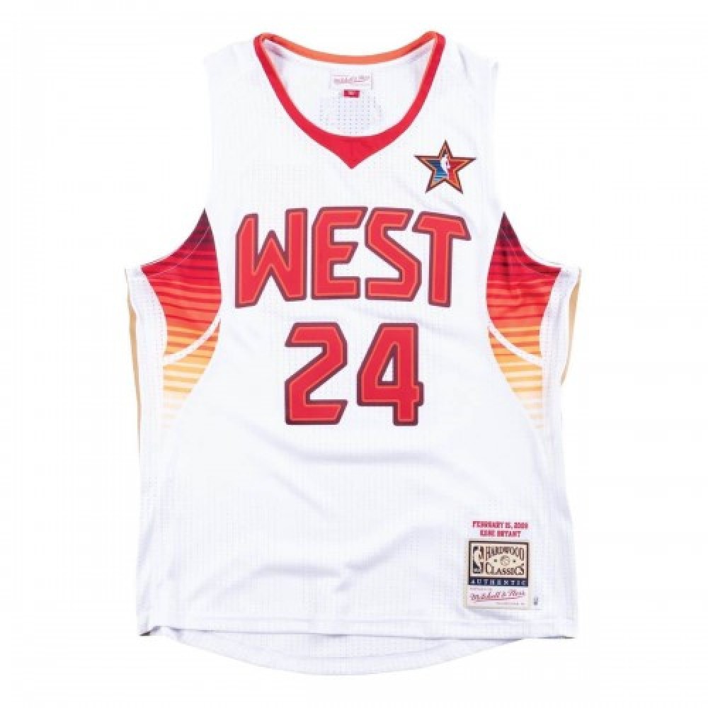 Men's All-Star West 2009 Kobe Bryant #24 White Hardwood Classics Jersey-Pro Kit Vault | Brand New 26/27 Sports Jerseys